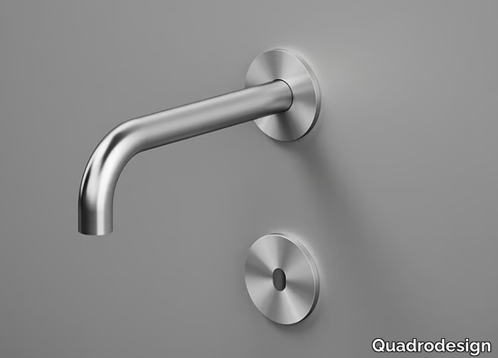 SENSE BC004S.1.10 - Wall-mounted stainless steel sink spout _ Quadrodesign