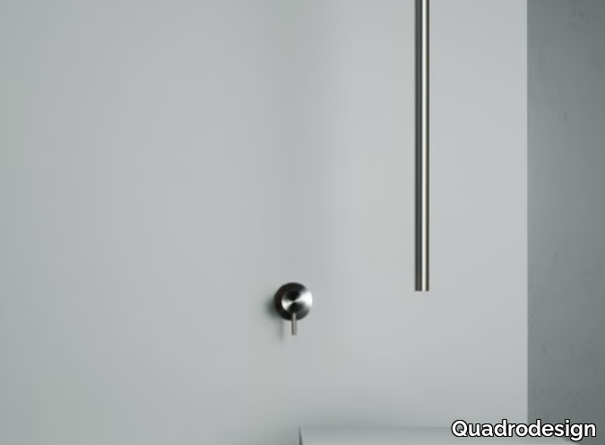 BC014 - Ceiling-mounted stainless steel spout _ Quadrodesign