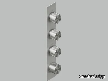 MODO 17 90.0 - Wall-mounted stainless steel remote control tap _ Quadrodesign