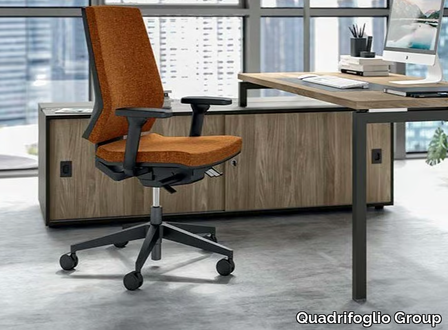 OMNIA - Office chair with castors with 5-Spoke base _ Quadrifoglio Group