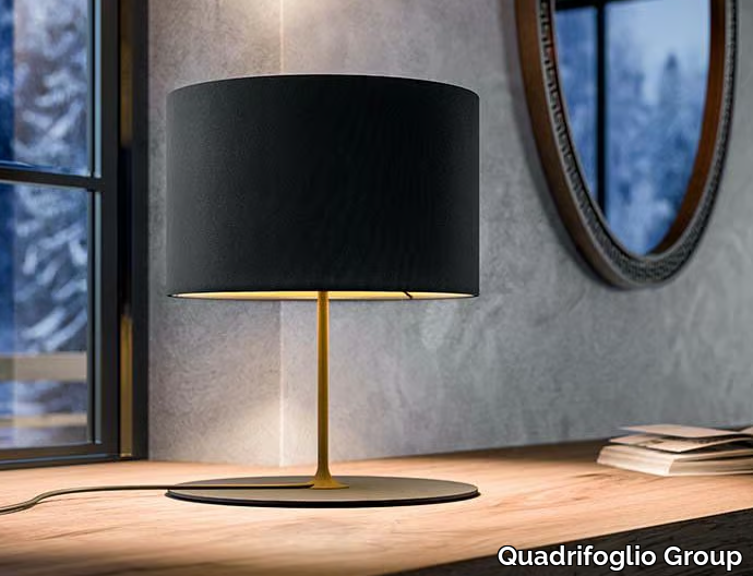 HALF MOON - Fabric and metal table lamp _ Quadrifoglio Group