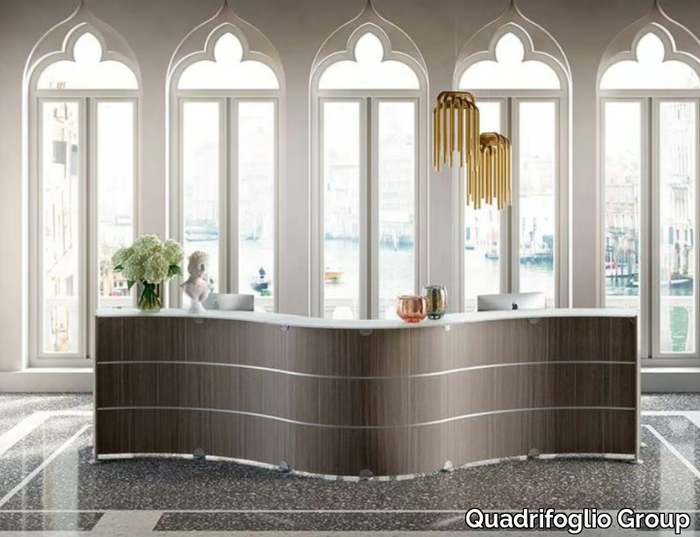 RECEPTION GLASS - Modular reception desk _ Quadrifoglio Group