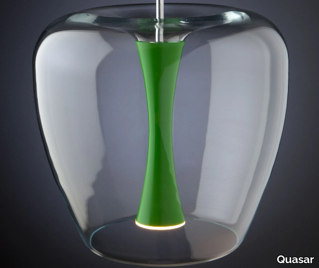 APPLE MOOD - LED glass and aluminium pendant lamp _ Quasar
