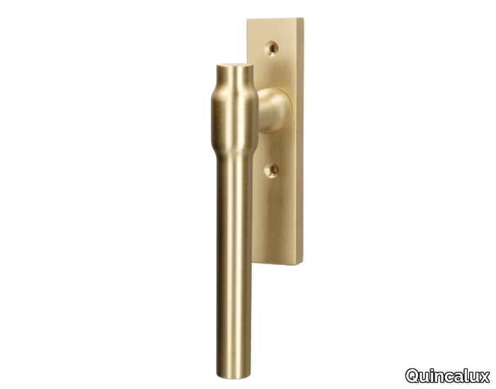 COPENHAGEN - Brass window handle on back plate _ Quincalux