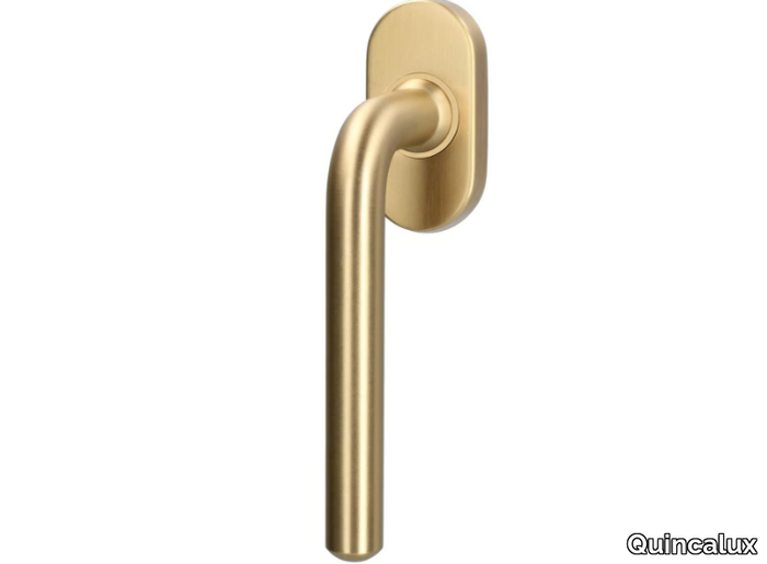 LISBON - Brass window handle on rose _ Quincalux