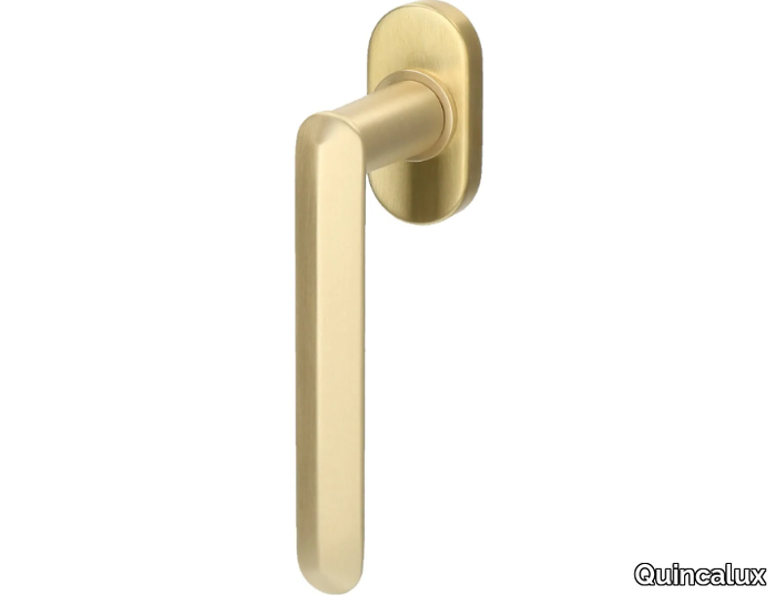 PALMA - Brass window handle on rose _ Quincalux