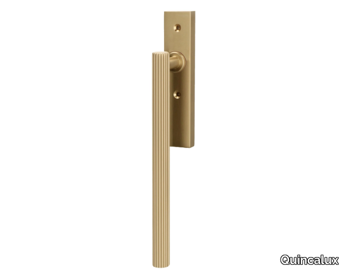 ROYAL - Brass window handle on back plate _ Quincalux