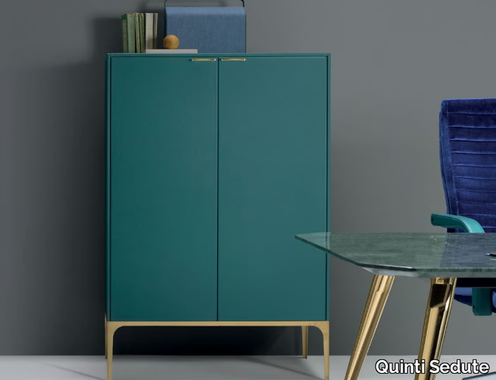 BOOKCASE - Leather office storage unit _ Quinti Sedute