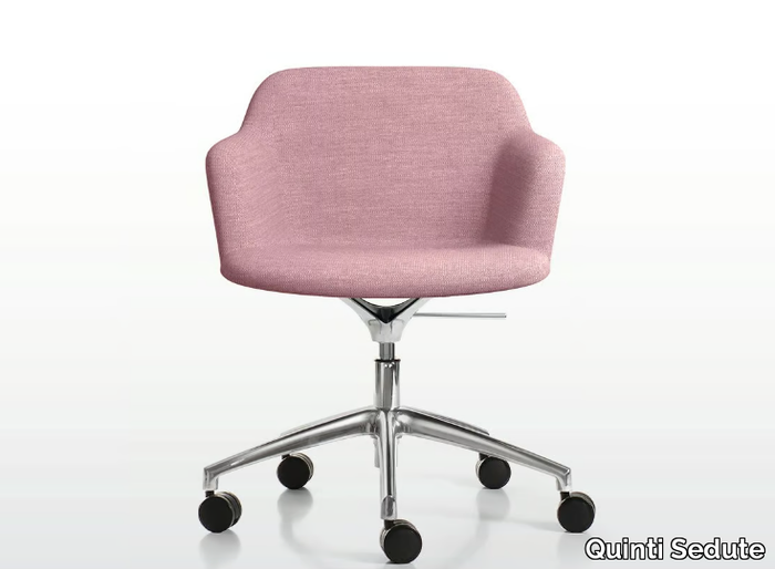 DEEP PLASTIC - Swivel upholstered chair with 5-spoke base _ Quinti Sedute