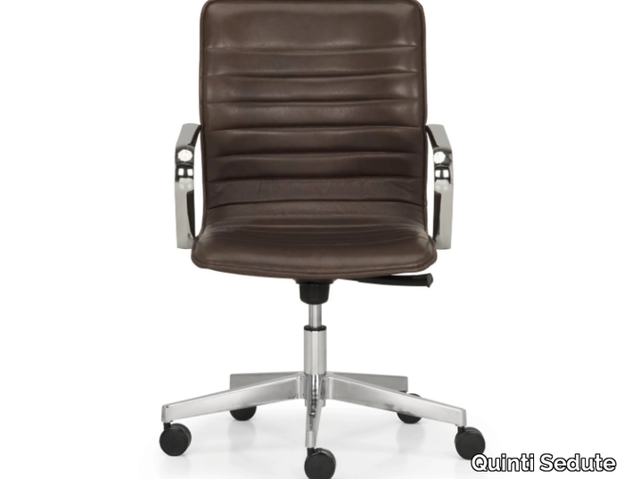 ICE - Height-adjustable office chair with armrests with 5-Spoke base _ Quinti Sedute