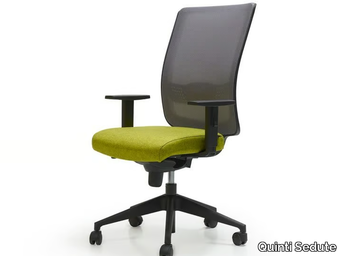 LINK - Fabric office chair with castors with 5-Spoke base _ Quinti Sedute