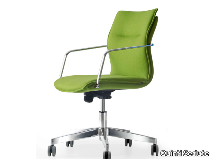 MAYBE - Height-adjustable office chair with armrests with 5-Spoke base _ Quinti Sedute