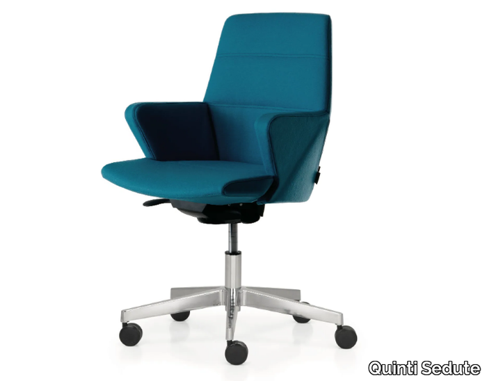 HYWAY - Office chair with castors with armrests with 5-Spoke base _ Quinti Sedute