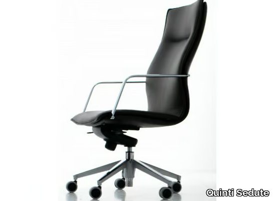 MAYBE - High-back executive chair with 5-spoke base with armrests _ Quinti Sedute