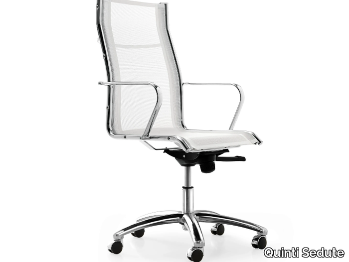 SEASON NET - Height-adjustable mesh office chair with armrests with 5-Spoke base _ Quinti Sedute