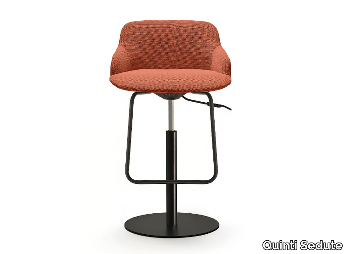 DEEP - Contemporary style swivel fabric stool with gas lift _ Quinti Sedute