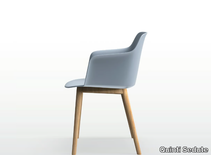 DEEP PLASTIC - Chair with armrests _ Quinti Sedute