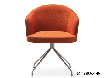 ARWA - Swivel upholstered fabric chair with armrests _ Quinti Sedute