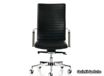 AURORA 2.0 - Executive chair with 5-spoke base with armrests with castors _ Quinti Sedute