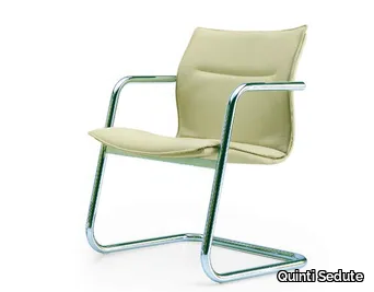 MAYBE - Cantilever chair with armrests _ Quinti Sedute