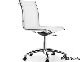 SEASON NET - Height-adjustable mesh office chair with castors with 5-Spoke base _ Quinti Sedute