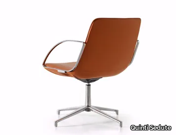 AMELIE - With 4-spoke base reception chair with armrests _ Quinti Sedute