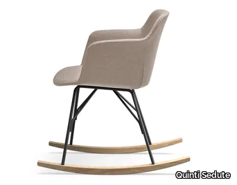 DEEP COVER - Rocking chair with armrests _ Quinti Sedute