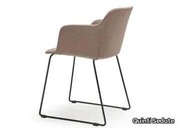 DEEP COVER - Sled base chair with armrests _ Quinti Sedute