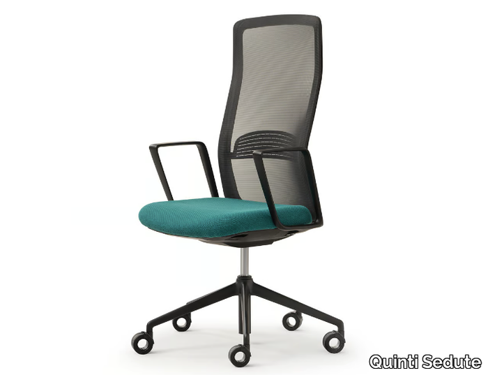 THAT'S IT - Mesh office chair with armrests with 5-Spoke base _ Quinti Sedute