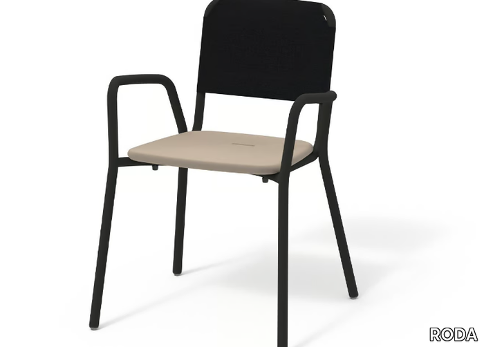 GUEST 001 - Chair in aluminum and resin with armrests _ RODA