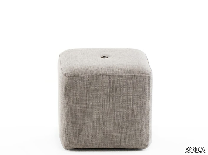 DOUBLE - Square mesh garden pouf _ RODA