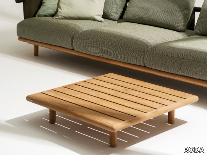 EDEN - Square low teak garden side table _ RODA