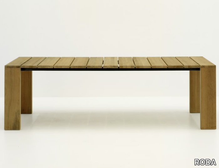 PIER - Rectangular teak garden table _ RODA