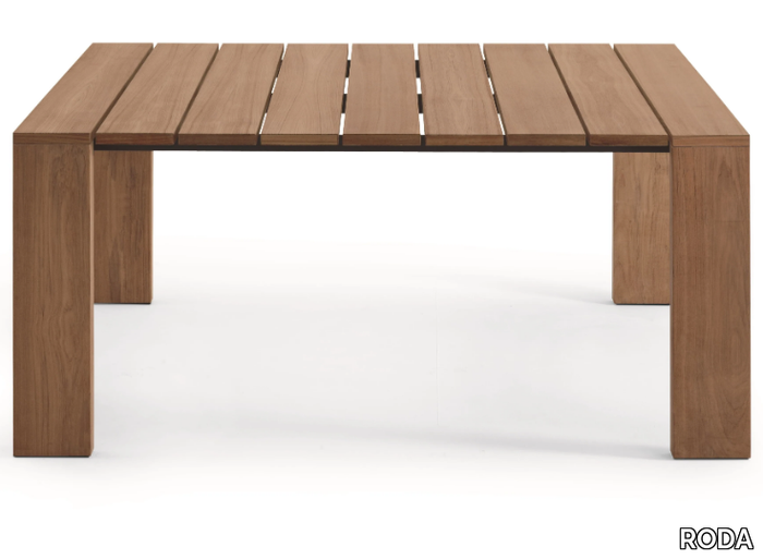 PIER - Square teak garden table _ RODA