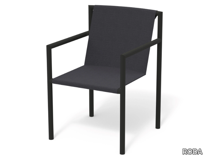 PLEIN AIR 059 - Garden chair in stainless steel and back in Batyline® _ RODA