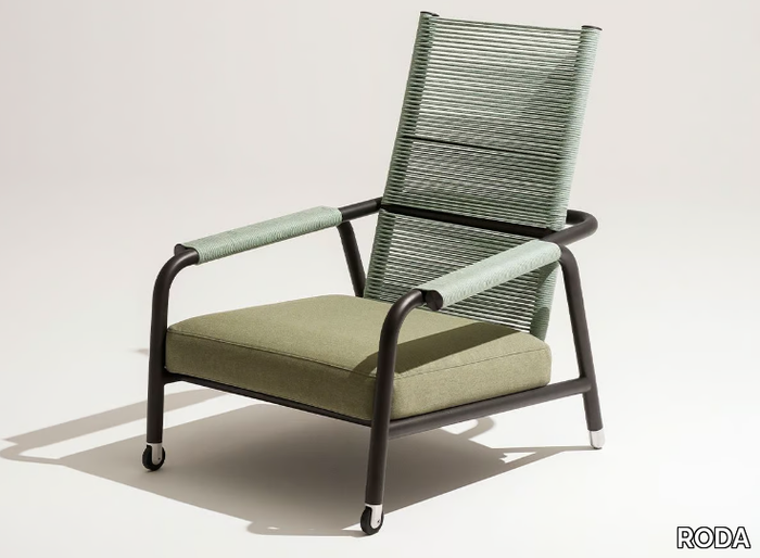 ASTRA - Fabric garden armchair with armrests _ RODA