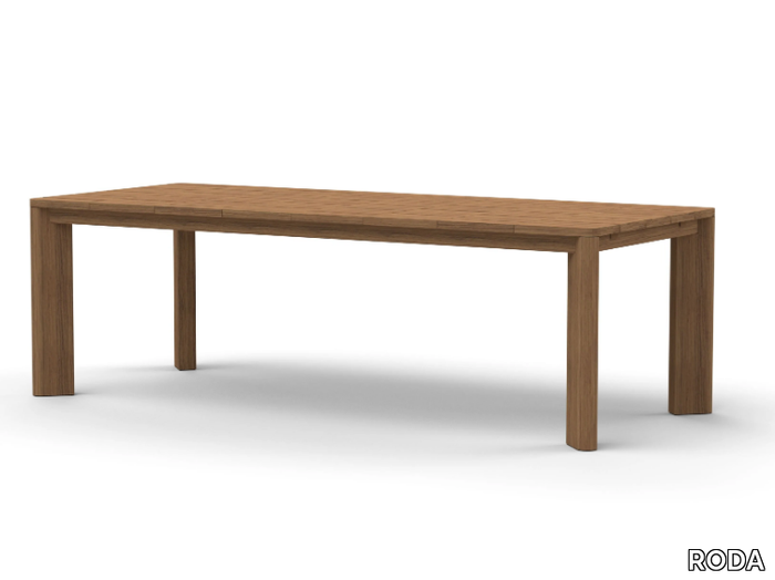 BRICK - Extending teak garden table _ RODA