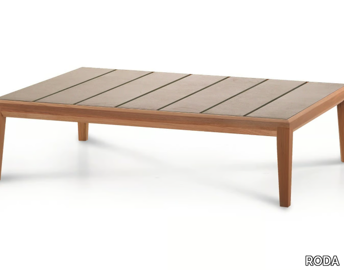 TEKA - Low teak garden side table _ RODA