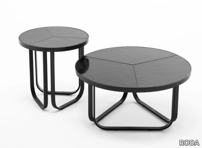 THEA - Round porcelain stoneware garden side table _ RODA