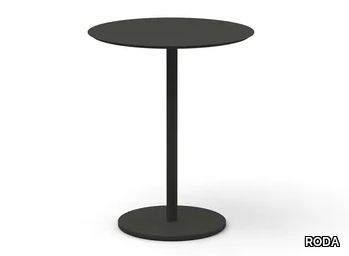 BUTTON - Round powder coated aluminium high table _ RODA