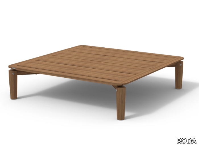 LEVANTE 012 - Square low teak garden side table _ RODA