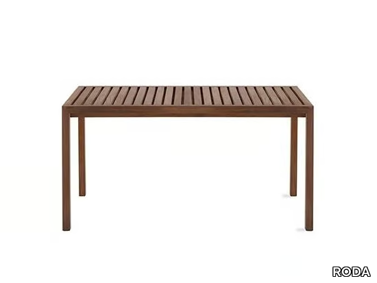 PLAZA - Rectangular teak garden table _ RODA