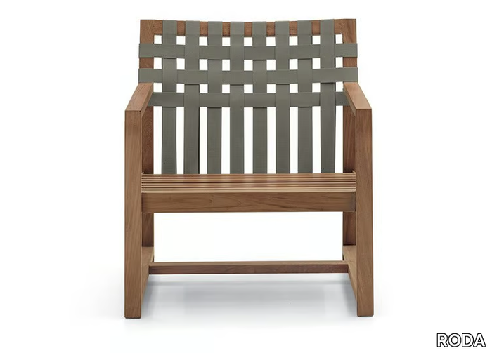 NETWORK 168 - Teak garden armchair with armrests _ RODA