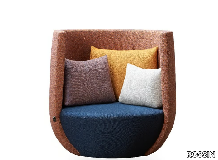 NIDO - Swivel upholstered fabric armchair _ ROSSIN