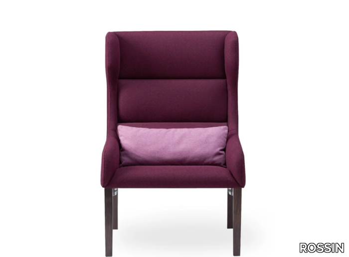 ARIS - Fabric armchair with armrests _ ROSSIN