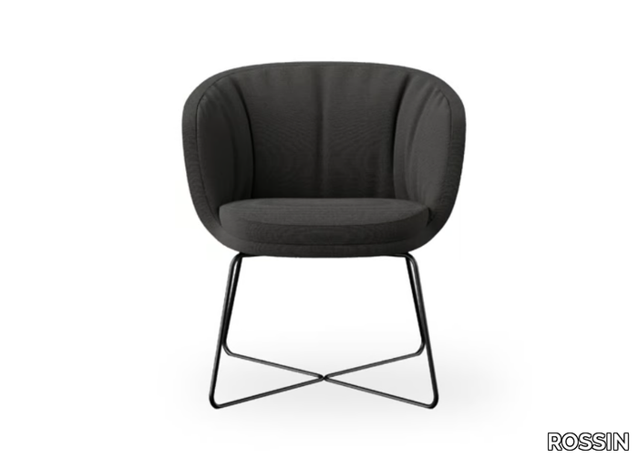 CLEO MINI - Fabric chair with armrests _ ROSSIN