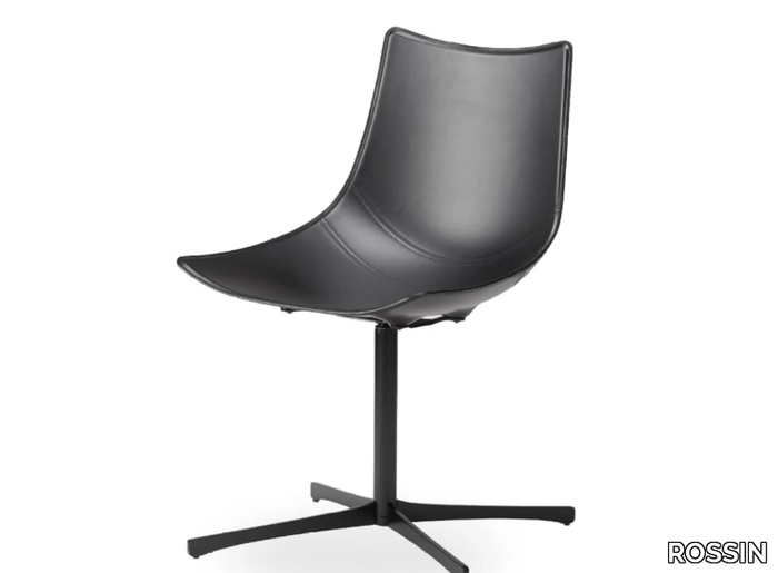 LUC - Swivel with 4-spoke base polyurethane chair _ ROSSIN