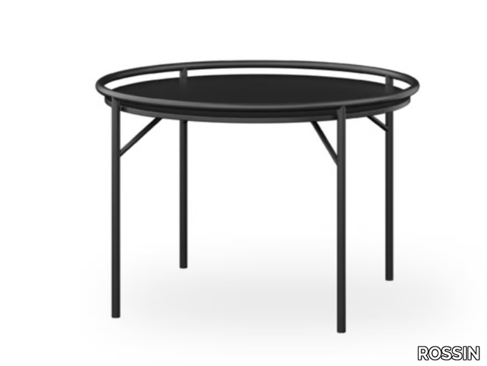 SAMURAI - Round steel and wood coffee table _ ROSSIN