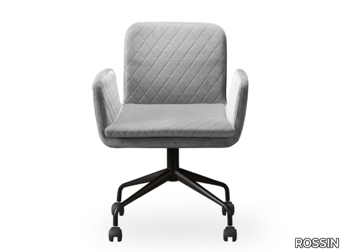 SOFIE - Fabric office chair with castors with 4-Spoke base _ ROSSIN