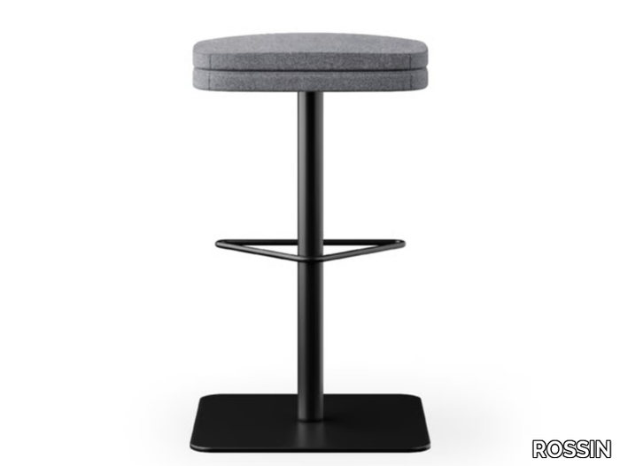 SOFIE - Swivel fabric stool with footrest _ ROSSIN